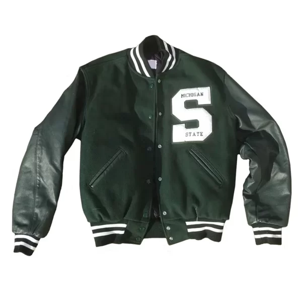 Michigan State Aliyah Moore Wool Varsity Jacket