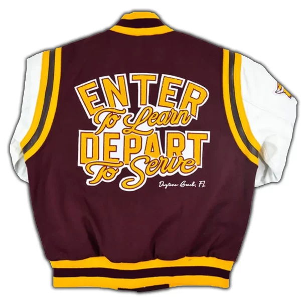 Motto 2.0 Bethune-Cookman University Varsity Maroon & White Jacket