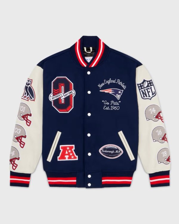 NFL New England Patriots Wool Varsity Jacket