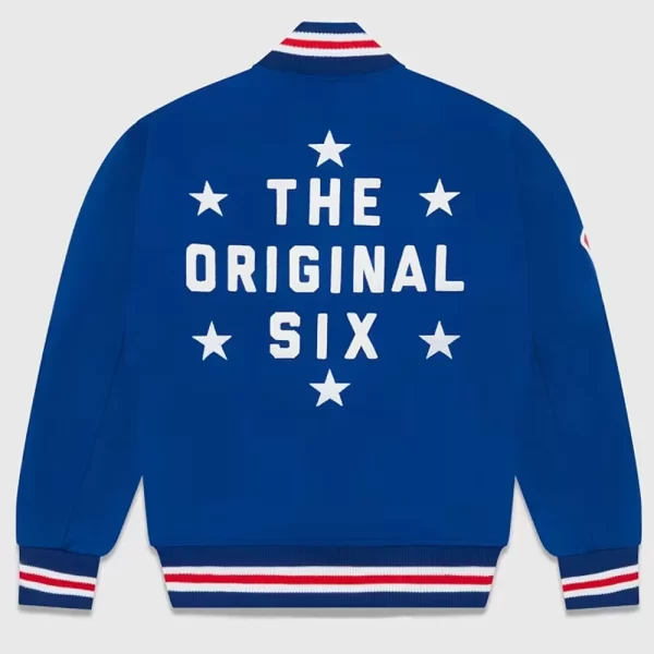 New York Rangers The Original Six OVO Varsity Blue Wool Jacket