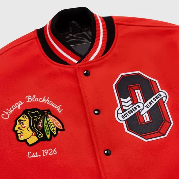 OVO Chicago Blackhawks Varsity Jacket