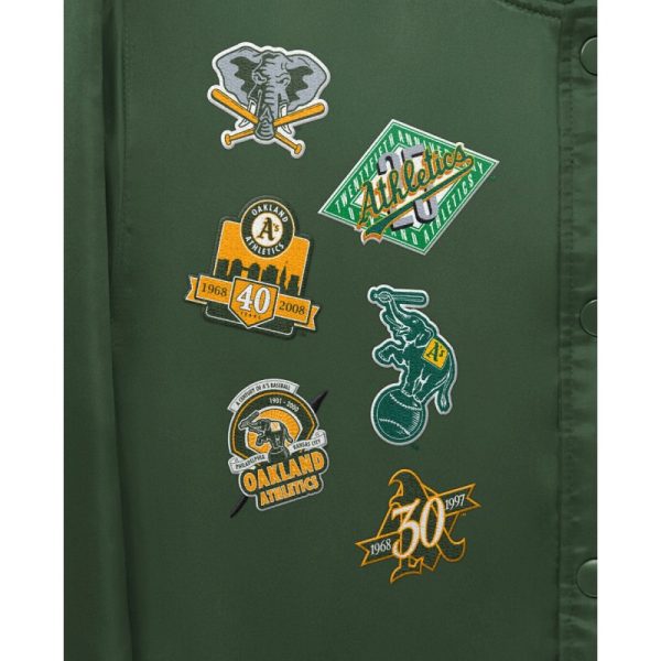 Oakland Athletics Varsity Satin Green Jacket