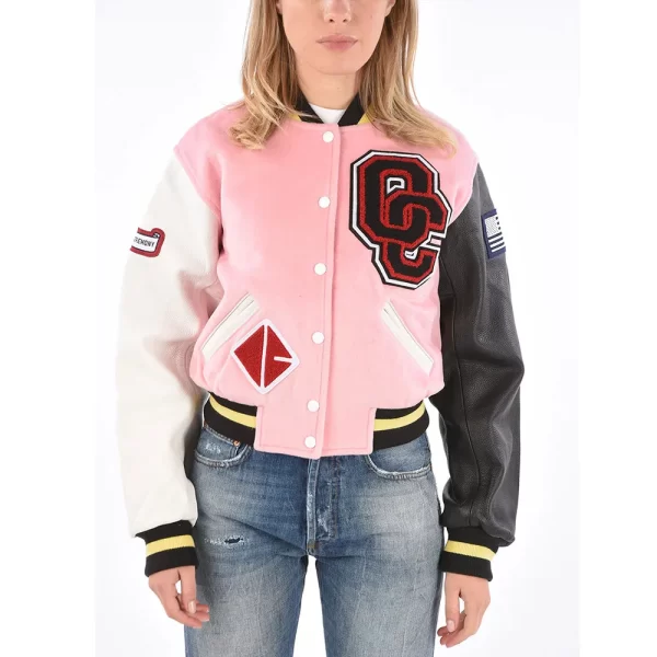 Opening Ceremony Pink Wool Varsity Jacket