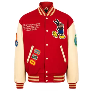 Ozzy Varsity Letterman Red Jacket