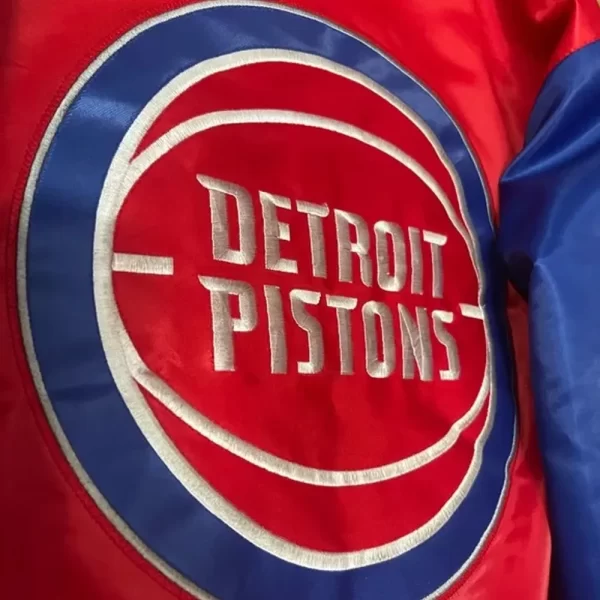 Pistons Ty Mopkins Red & Blue Satin Jackets