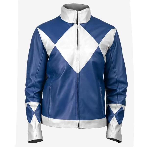 Power Rangers Blue Leather Jacket