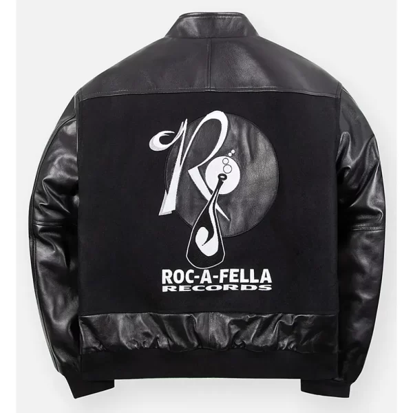 Reasonable Doubt Jay-Z Roc A Fella Varsity Wool Black Jacket