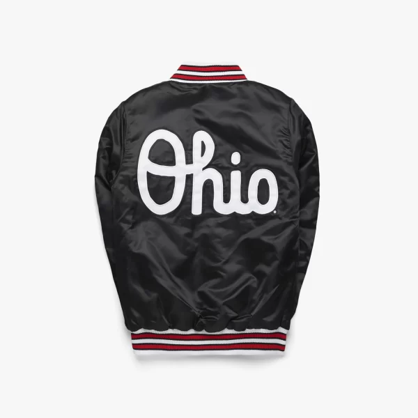 Script Ohio Blackout Gameday Black Satin Jacket