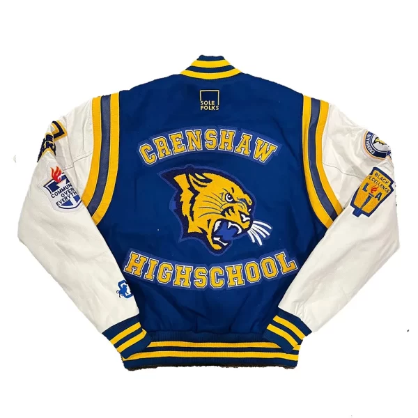 Sole Folks Crenshaw Varsity Blue & White Wool Jacket