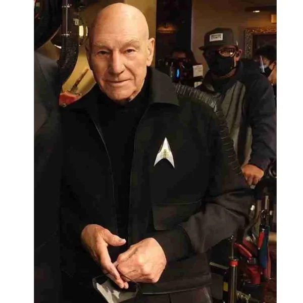 Star Trek Picard S02 Jean Luc Picard Black Padded Jacket