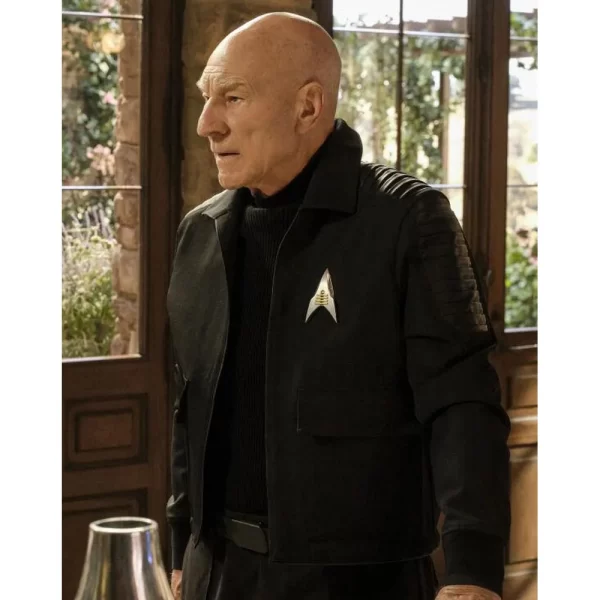 Star Trek Picard Season 2 Patrick Stewart Black Padded Jacket