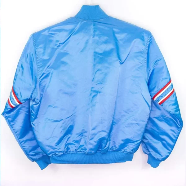 Starter Blue Houston Oilers 90s Full-Snap Satin Jacket