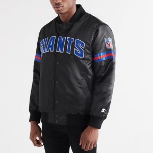 Starter x Gaints Satin Jacket - Black