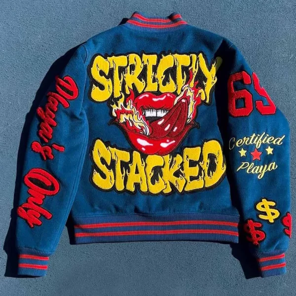 Strictly Stacked Playa’s Only Wool Varsity Jacket