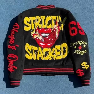 Strictly Stacked Playa’s Only Wool Varsity Jacket