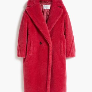 Taylor Swift Chiefs Game Red Teddy Coat