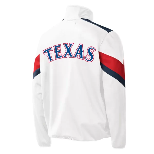 Texas Rangers George Bush White Bomber Jacket