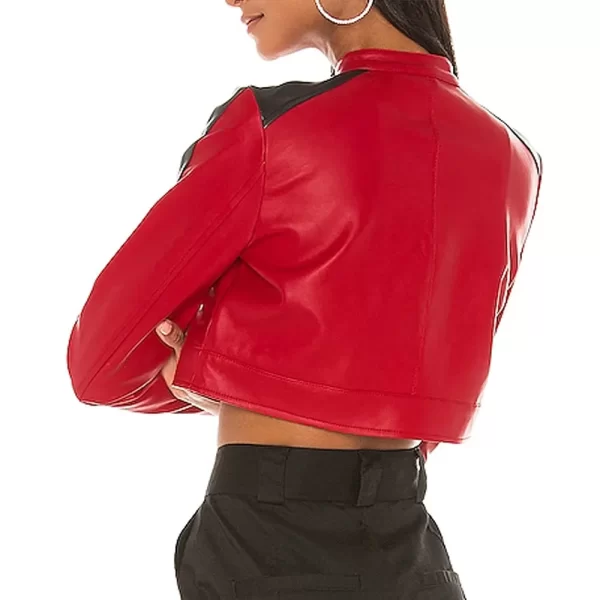 Thandi Cropped Racer Leather Jackets