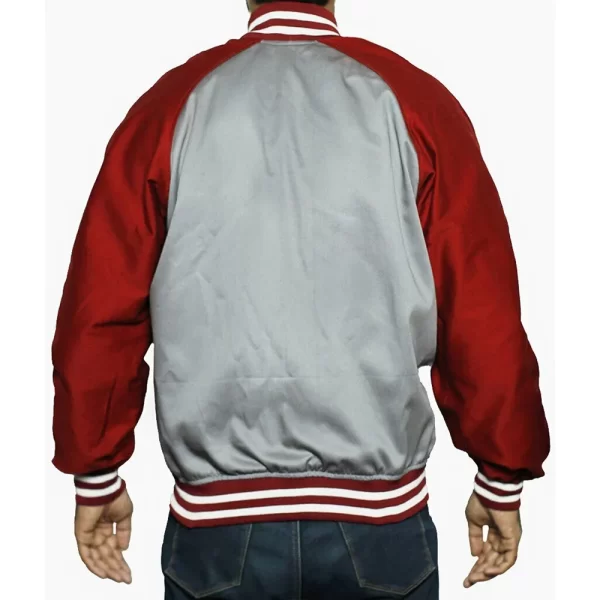 The Legend of The Ten Rings Shang Chi Bomber Red & Gray Satin Jacket