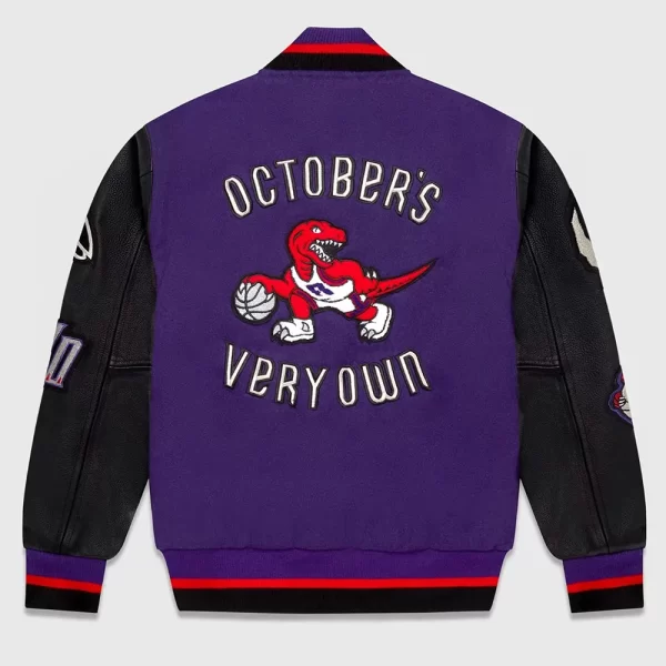 Toronto Raptors OVO Purple & Black Varsity Wool Jacket