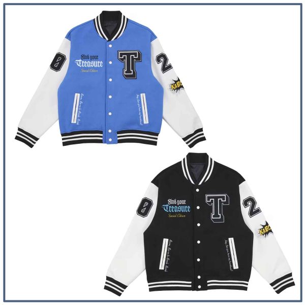 TREASURE BOMB Stadium Varsity Jacket