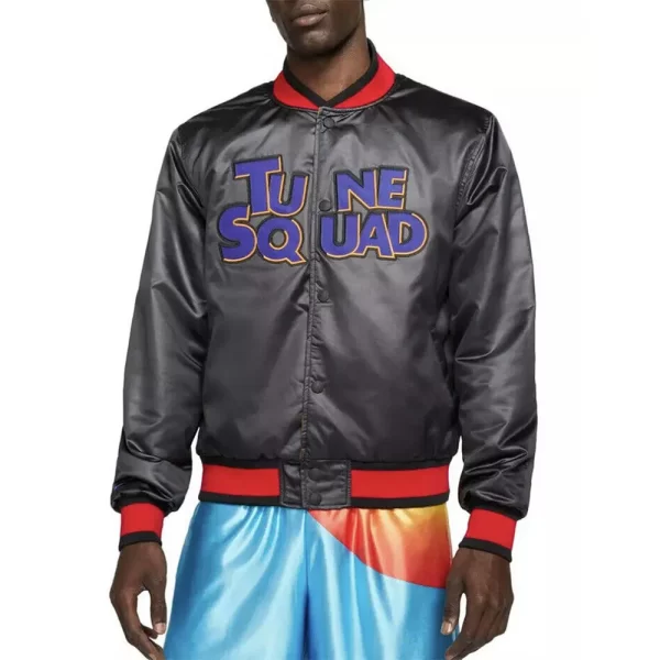 Tune Squad Bomber Varsity Satin Jacket