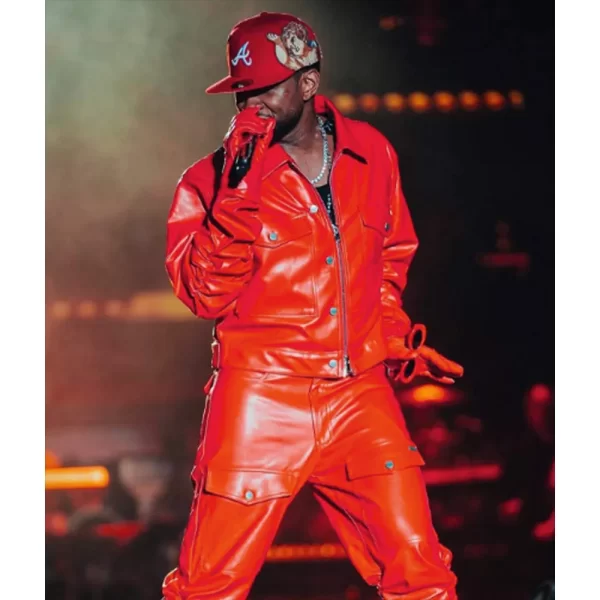 Usher Super Bowl Halftime Show Leather Jacket