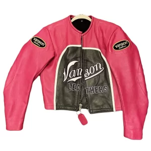 Vanson Performance Leathers Pink & Black Jacket