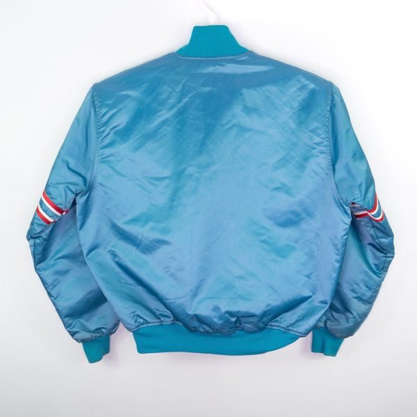 Vintage 90s Houston Oilers Starter Bomber Satin Varsity Jacket