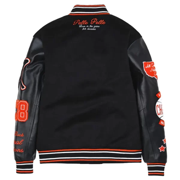 World Famous Pelle Pelle Wool & Leather Varsity Jacket