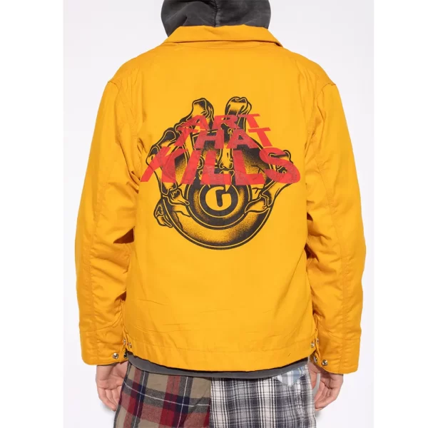 Yellow Gallery Dept Art That Kills Full-Zip Cotton Jacket