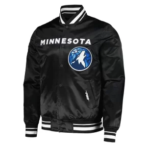 2024 City Edition Minnesota Timberwolves Black Satin Jacket