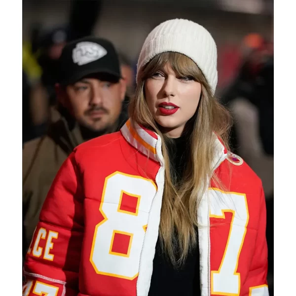 87 Taylor Swift Travis Kelce Puffer Jacket