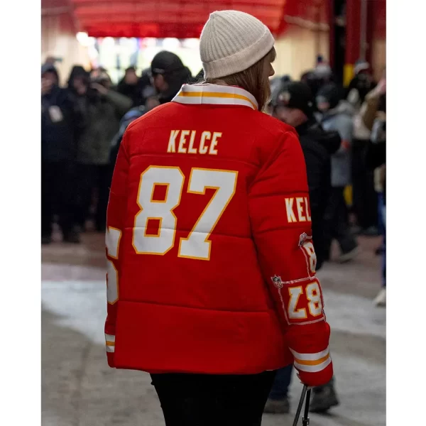 87 Taylor Swift Travis Kelce Puffer Jackets