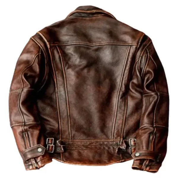 Adventure Bound Biker Brown Leather Jacket