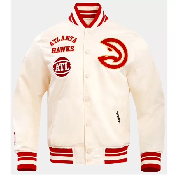 Atlanta Hawks Retro Classic Rib Satin Jacket