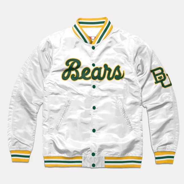 Baylor Bears White Script Satin Jacket