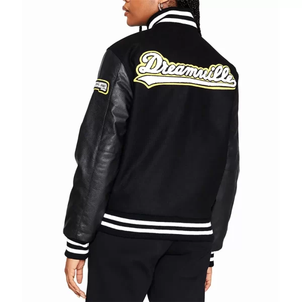 Black Dreamville Letterman Varsity Jacket