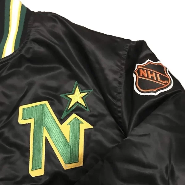 Black Minnesota North Stars NHL Jacket