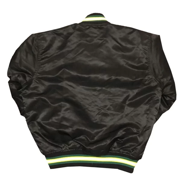 Black NHL Minnesota North Stars Full-Snap Satin Jacket