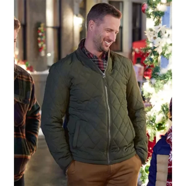 Brendan Penny A Season for Family Paul Quilted Green Bomber Jacket