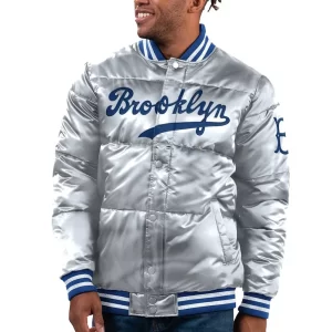 Brooklyn Dodgers Cooperstown Collection Bronx Puffer Satin Jackets