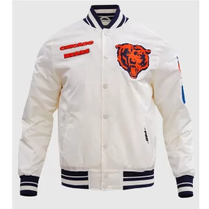 Chicago Bears Retro Classic Rib Satin Jacket