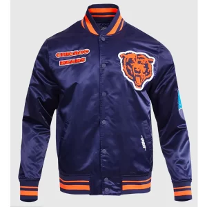 Chicago Bears Retro Classic Rib Satin Jacket