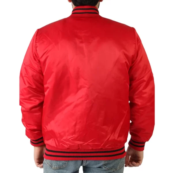 Chicago Bulls Champions Satin Full-Snap Bomber Jacket