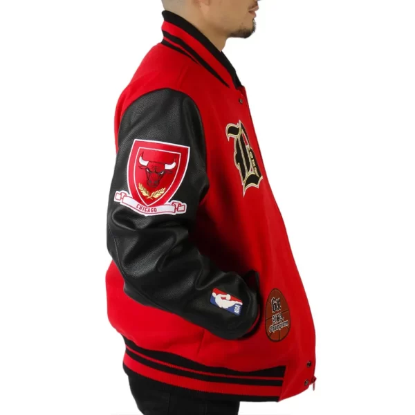 Chicago Bulls Plaid Patches Varsity Jackets