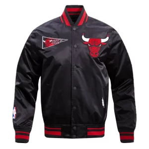 Chicago Bulls Retro Classic Rib Satin Jacket