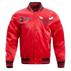 Chicago Bulls Retro Classic Rib Satin Jacket