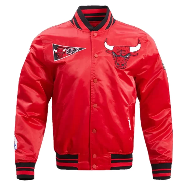 Chicago Bulls Retro Classic Rib Satin Jacket