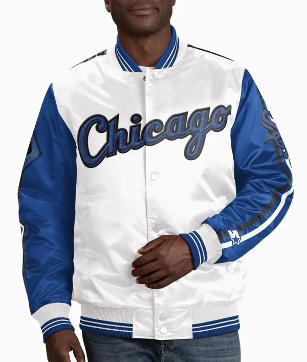 Chicago White Sox Striped Satin Jacket